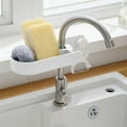 thumbnail image 2 of Leodye 1PCS Kitchen Sink Faucet Sponge Holder Compact Practical Home Kitchen Soap Sponge Storage Rack -10.43x3.74x1.46in, 2 of 7