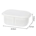 thumbnail image 2 of Food Container with Drainage Basket Refrigerator Storage Box with Detachable Drain Basket Dustproof Lid Visible Double Layers Capacity Versatile Food, 2 of 8