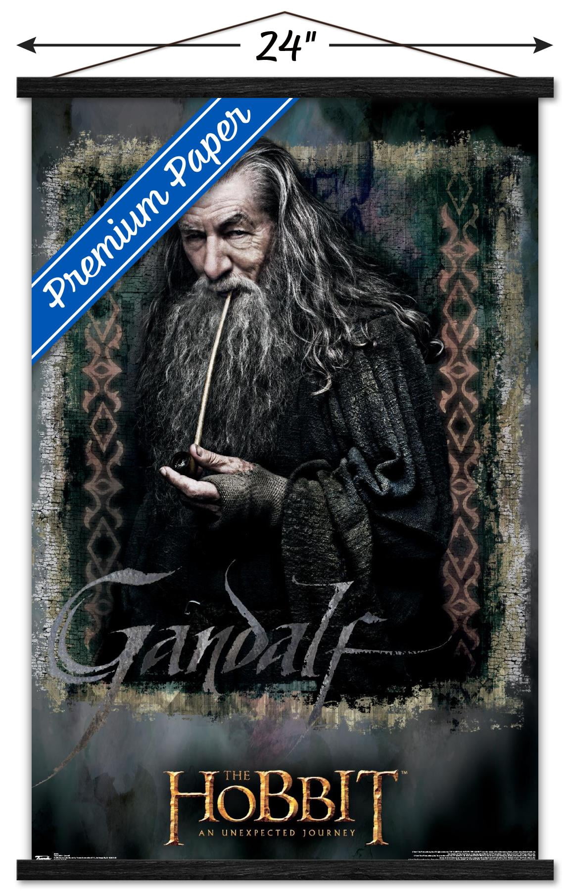 The Hobbit: An Unexpected Journey - Gandalf Wall Poster with Wooden Magnetic Frame, 22.375" x 34"