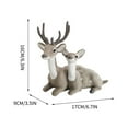 thumbnail image 2 of Blueek Set of 2 Reindeer Christmas Decorations Indoor, Christmas Sika Deer Figurines,Decorative Elk for Party Holiday Tabletop Shelf Desk Office Decorations and Display, 2 of 8