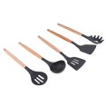 thumbnail image 4 of Ximing Premium Cooking Utensils Silicone Wood Handle bivouac kitchen Cooking Tools Set Nonstick Cookware for Outdoor Picnic BBQ Barbecue Backpacking B, 4 of 10