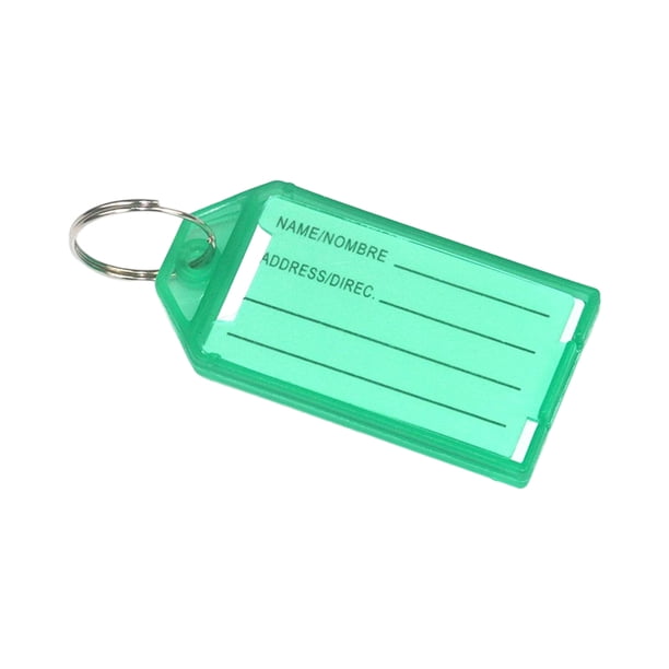 Toystoory Llavero Etiqueta de nombre Tarjeta de equipaje Llavero Llavero portátil Etiqueta de clasificación visible Bolso de mano Maleta Artesanía Verde