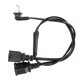 thumbnail image 5 of Extensión de cable de alimentación en Y, divisor NEMA 1‑15P macho a NEMA 1‑15R hembra doble, 2 pies, 18 AGW, 10 A, enchufe estadounidense, 125 V, 5 of 12