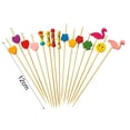 thumbnail image 7 of Cheers.US 100Pcs/Bag Cocktail Pick Food Appetizer Toothpick, Hawaiian Luau Assorted Tropical Cocktail Toothpick Handmade Bamboo Toothpicks for Luau Holiday Party Supplies-4.72inx0.39inx0.12in, 7 of 7