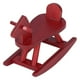thumbnail image 1 of Caballo balancín en miniatura de madera para casa de muñecas, modelo de decoración, juguete para niños, Color caoba, 1:12, 1 of 8