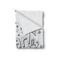 thumbnail image 2 of Teen Room Soft Flannel Fleece Throw Blanket, Be a Super Star Phrase on a Notebook Paper Backdrop with Stars and Crown Print, Cozy Plush for Indoor and Outdoor Use, 60" x 80", Grey White, by Ambesonne, 2 of 6