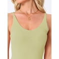 thumbnail image 5 of DARING DIVA Loungewear Sleeveless V Neck Cami Solid Casual Tops S Green, 5 of 7