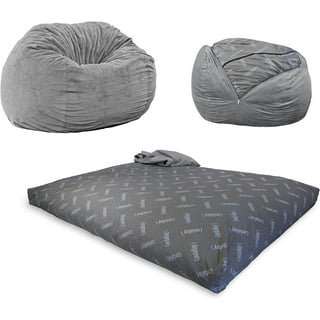 Cordaroy s Chenille Bean Bag Chair Convertible Chair Folds From