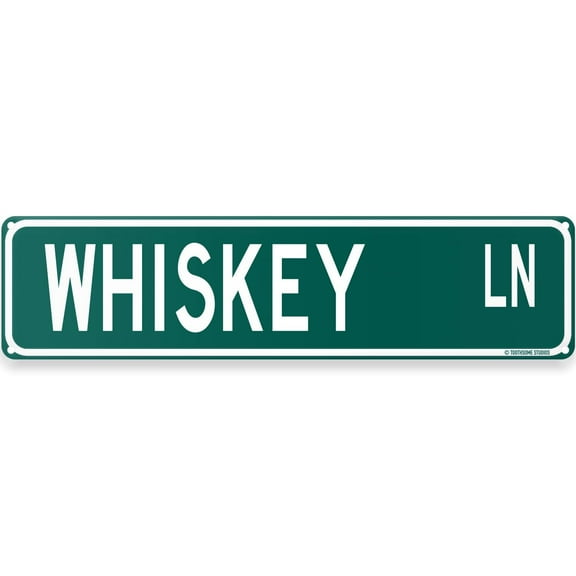 Whiskey Ln Funny Bar Street Sign 16" x 4" Home Man Cave Pub Decor (WhiskeyLn)
