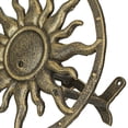 thumbnail image 4 of Zeckos Bronze Cast Iron Sun Wall Mount Garden Hose Hanger, 4 of 9