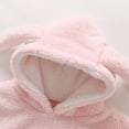 thumbnail image 6 of Bear Outfit With Footies Girls Boys Toddler Baby Boys Girls Color Cute Long Sleeves Ears Winter Keep Warm Jumpsuit Romper Pink 0 Months, 6 of 9