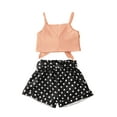 thumbnail image 5 of Seyurigaoka Toddler Baby Girl Clothes Summer Suit Sleeveless Vest Top Dots Shorts Kids Clothing Set, 5 of 6