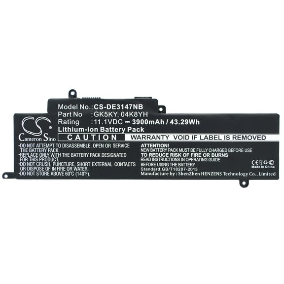 Battery for DELL Inspiron 11 3158 3147 3000 15 7000 13 7353 P20T GK5KY 4K8YH