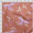 thumbnail image 4 of oneOone Viscose Chiffon Dark Rose Brown Fabric Tropical Parrot With Leaves Sewing Material Print Fabric By The Yard 42 Inch Wide, 4 of 4