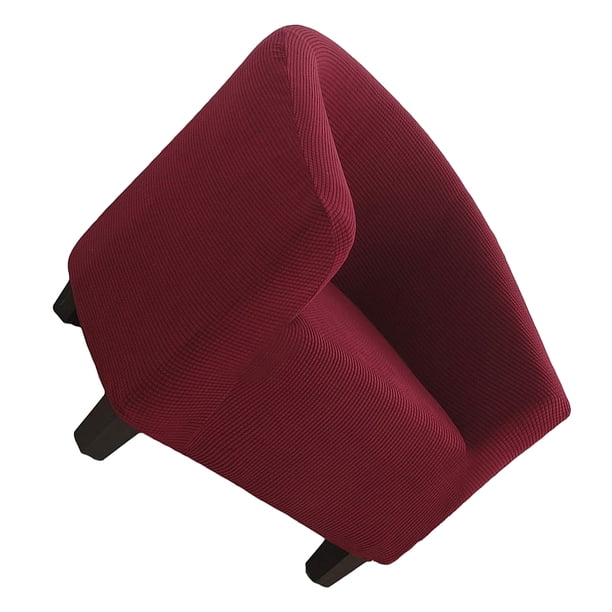 Yuarrent Funda de sofá lavable extraíble, fácil de reemplazar y mantener, funda elástica para silla de bañera de fácil cuidado Decoración del hogar Vino rojo