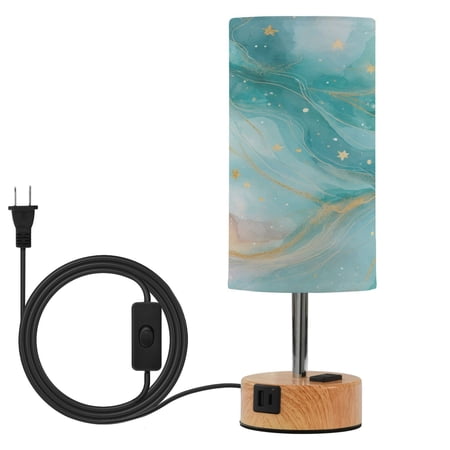Touch Control Table Lamp with LED Bulb Bedside Lamp for Bedroom Living Room Beautiful Watercolor Stars
