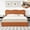Brown, variant on VELOCAVA King Size Bed Frame with Lift Up Storage, Boucle Upholstered Platform Bed with Curved Headboard, No Box Spring Needed, Hydraulic Storage, Blush Pink