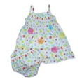 thumbnail image 2 of Sweet Infant & Toddler Girls White Polka Dot Flower Smocked Dress Sundress 24m, 2 of 2