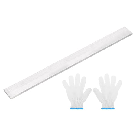 304 Stainless Steel Flat Bar 3/16" Thickness, 1-3/16" Width, 12" Length, Brushed Finish Trim Strips Sheet