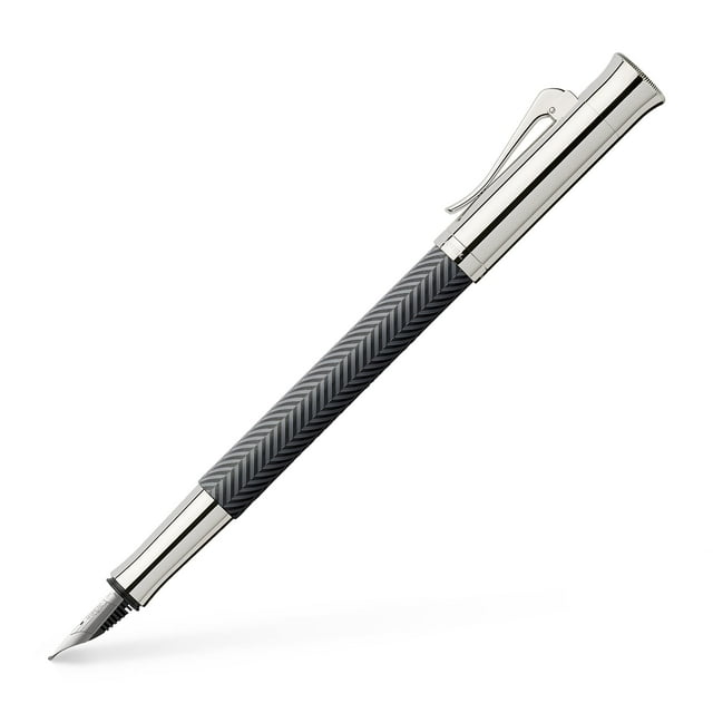Faber Castell 146701 Fountain Pen, F, Fine Point, Guilloche, Sisley, Anthracite