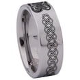 thumbnail image 3 of Celtic Seahorse Tungsten Carbide Ring, 3 of 9