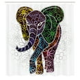 thumbnail image 3 of Ambesonne Animal Shower Curtain, Floral Tribal Shapes, 69"Wx84"L, Multicolor, 3 of 5