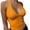 Orange, variant on Tank Tops For Women Tie Back Halter Crop Top Deep V Neck Sleeveless Tie Back Camisole Casual Workout Tank Tops Versatile Black Top