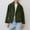 Army Green, variant on Plus Size Women's Wool Blend Lapel Jacket Long Sleeve Button Front Blazer with Pockets - Casual Fall Coat for Work, Weekend Brunch, or Evening Out