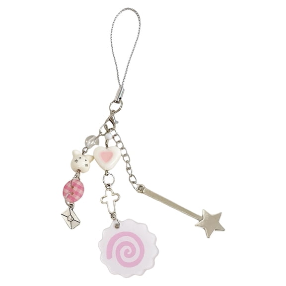 Multicolor Fish Bone Keyring Creative Camera Pendant Beaded Accessory Alloy Texture for Backpack or Giving