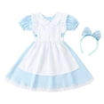 thumbnail image 5 of Vestido de Alicia en el país de las Maravillas, delantal blanco y Diadema, adecuado para niñas de 2 a 14 años, azul, 5 of 5