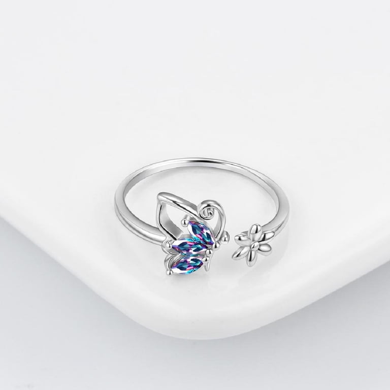 Juwaliy Rainbow Mystic Topaz Butterfly Jewelry Set photo 7