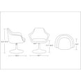 thumbnail image 3 of Kinsey Red and Polished Chrome Wool Blend Adjustable Height Swivel Accent Chair (Set of 2), 3 of 7