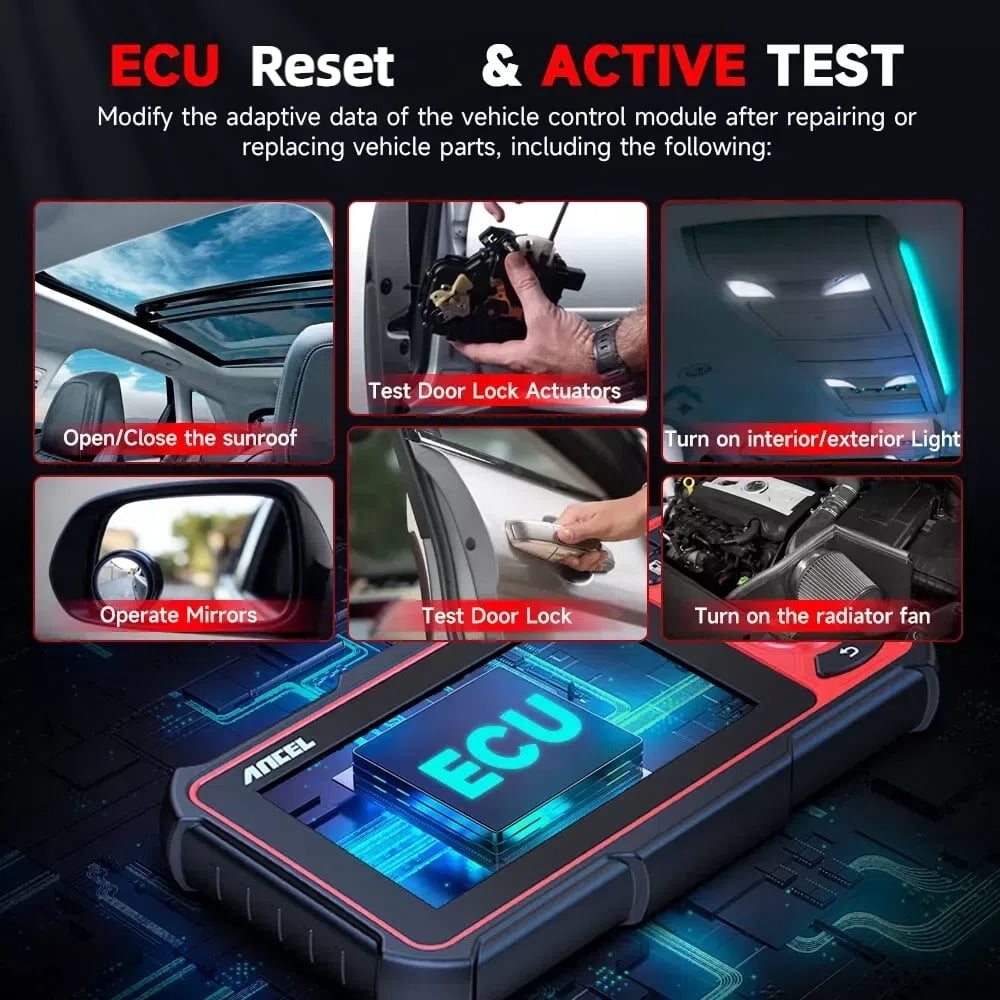 ANCEL OBD2 Scanner Bluetooth Automotive Bidirectional Scan Tool, All System Car Diagnostic Tool for All Vehicles with 30+ Resets, Active Test, FCA Autoauth, ECU Reset, 3-Year Updates, 24h Online Chat