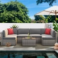 thumbnail image 2 of Sunmthink 7 Pcs Patio Furniture Sets with Coffee Table,Patio Conversation Sets,Grey, 2 of 7