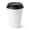 Cups with Black Dome Lid, variant on VeZee 12 Oz Disposable White Poly Paper Durable Hot Cup ONLY For Hot/Cold Drink, Coffee Cups, Tea, Cocoa, Travel, Hot Chocolate, Chai, Latte & Hot Soup : 50CT