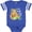 Football Blue and White, variant on My Pops Loves Me- Cute Sloth and Baby Boys or Girls Baby Bodysuit