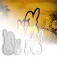 thumbnail image 2 of asddcavvf Easter Bunny Plaster Rabbit Pendant Keychain Epoxy Resin for DIY Crafting Silicone Stirring Spoon Resin, 2 of 7