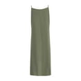 thumbnail image 5 of HJYCHN Stylish Women's Casual Split Strap Long Dress Elegant Boho Flowy Maxi with Solid Color Design for Everyday Comfort and Versatile Wear Green L, 5 of 7