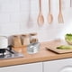thumbnail image 3 of Juego de 3 vaporeras para alimentos con bandeja dividida en forma de abanico para cocinar al vapor, compatible con varias ollas y vaporeras para alimentos de bebé y guisos líquidos, 3 of 8
