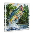 thumbnail image 3 of Stupell Industries Farmhouse Splashing Bass Fish Canvas Art, 17 x 17, by LSR Design Studio, 3 of 8