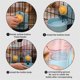 thumbnail image 3 of Juego de comedero automático para jaula de perro, dispensador de alimentos y agua, cuencos colgantes para jaula, perrera (azul), 3 of 4