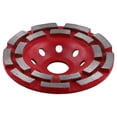 thumbnail image 5 of Diamond Cup Grinder Wheel Double Row Cup Disc for Grinding and Polishing Stone Metal Processing Cutting Wheel 115mm, 5 of 5