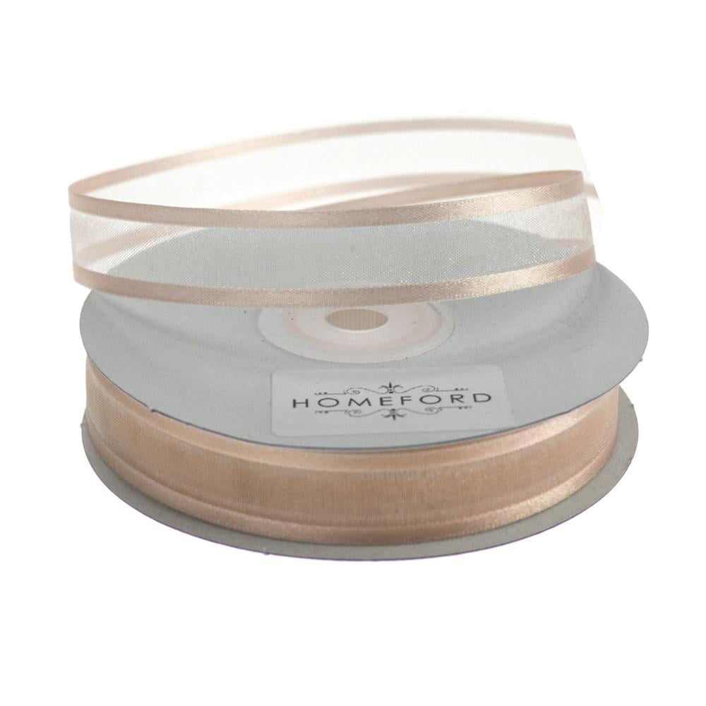 Satin-Edge Sheer Organza Ribbon, 5/8-Inch, 25 Yards, Toffee - Walmart ...
