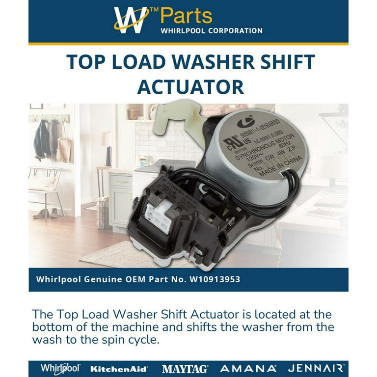 Whirlpool W10913953 Washer Shift Actuator, Top Load, Splutch Cam