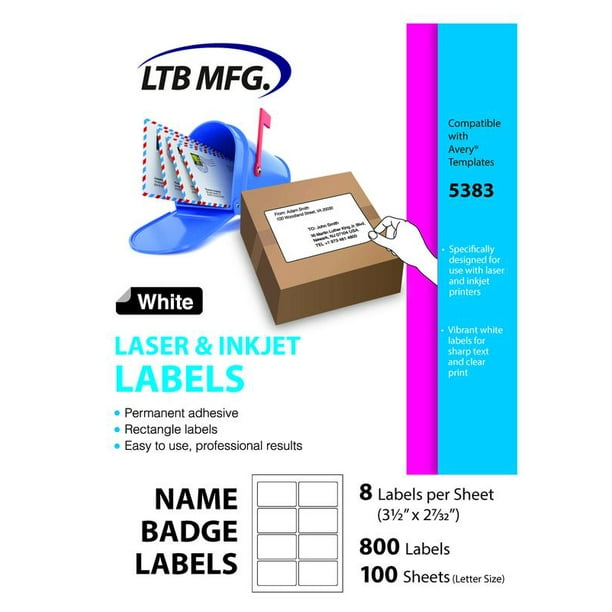 Ltb Mfg Laser Inkjet Printer Shipping Labels 100 Labels 100 White Sheets 8 Labels Per Sheet 3 5 X 2 5 Walmart Com Walmart Com Ltb Mfg Laser Inkjet Printer Shipping Labels 100 Labels 100 White Sheets 8 Labels Per Sheet 3 5 X 2 5 Walmart Com Walmart Com