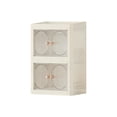 thumbnail image 1 of Dvumao Foldable Storage Cabinet with Double Doors, No-Assembly Desktop Organizer for Cosmetics & Stationery, Stackable Plastic Drawer Box, 1 of 6