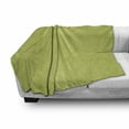 thumbnail image 2 of Retro Soft Flannel Fleece Throw Blanket, Continuous Abstract Pattern with Bicolour Geometric Nostalgic Motif, Cozy Plush for Indoor and Outdoor Use, 60" x 80", Lime Green Pastel Yellow, by Ambesonne, 2 of 5