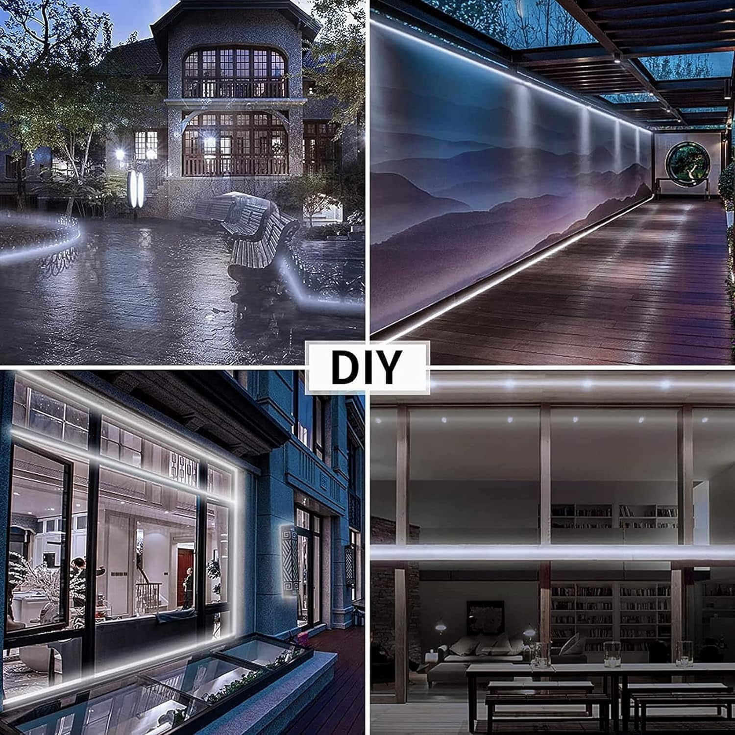 LED Strip Lights 5 M 300 LED Waterproof Flexible LED Strip Light Battery Powered Dimmable Cuttable Tape Lights Strip with Remote for Kitchen, Bedroom, Computer, TV, Birthday