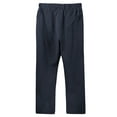thumbnail image 3 of LVCBL Men's Summer Loose Casual Linen Long Trousers with Pockets Elastic Waist M-3XL, 3 of 5