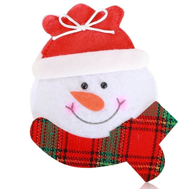 Inteprter Mini soporte decorativo para vajilla de Navidad, tenedor, cuchara, cubierta, bolsa de cocina, sombrero de caramelo, calcetín, artística, Kits de decoración para fiestas No.02 Inteprter HA010002-02